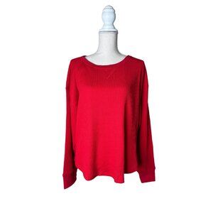 Heavy Weight Red Gap Waffle Tee Size XL